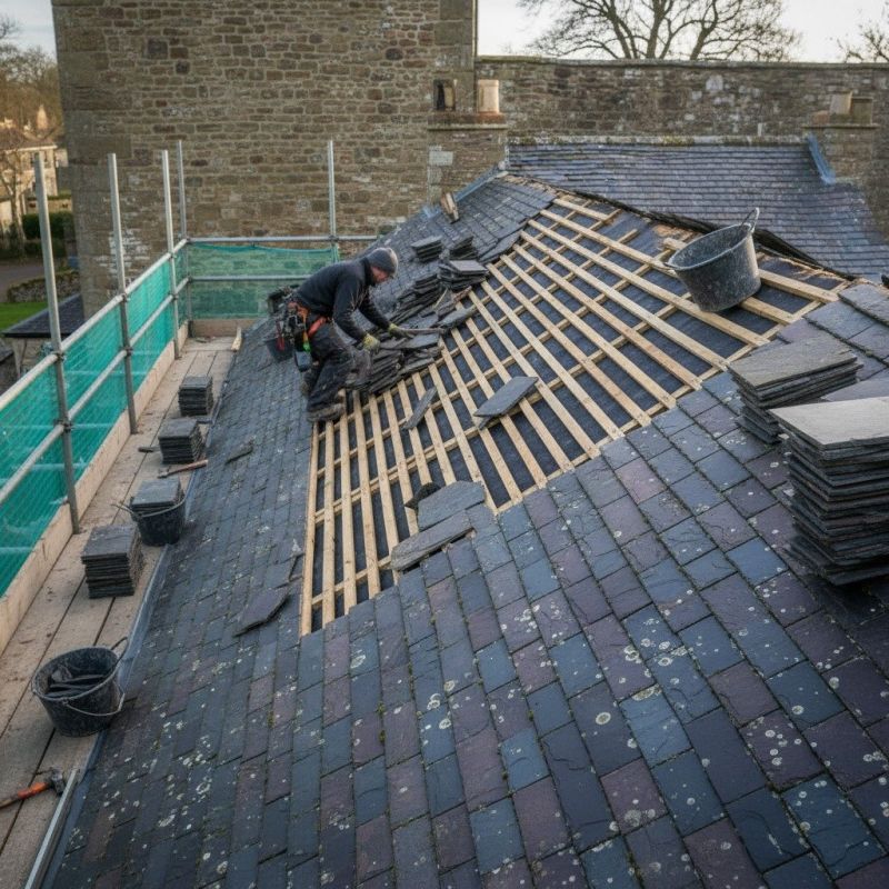 Slate Roof Replacement in Louisville, CO